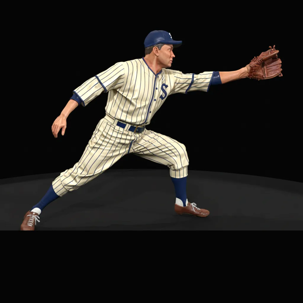 1930s Baseball Pitcher Figurine 3D print model