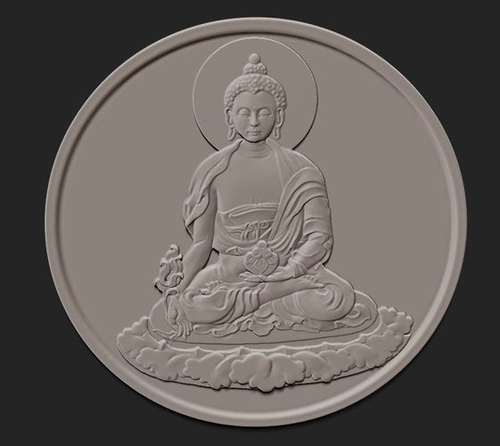 Buddha coin 3D print model