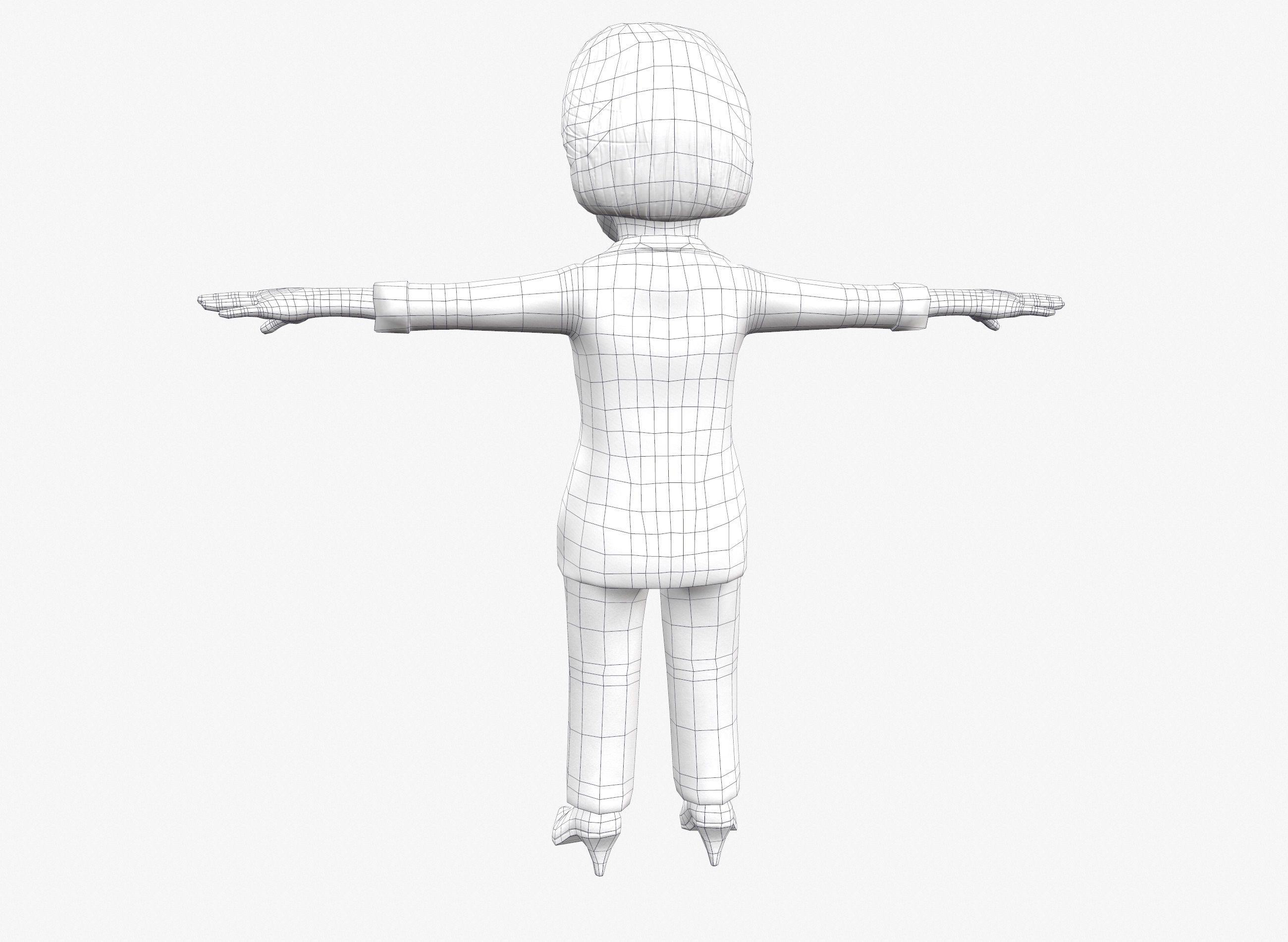 Elizabeth Warren caricature Free low-poly 3D model_14