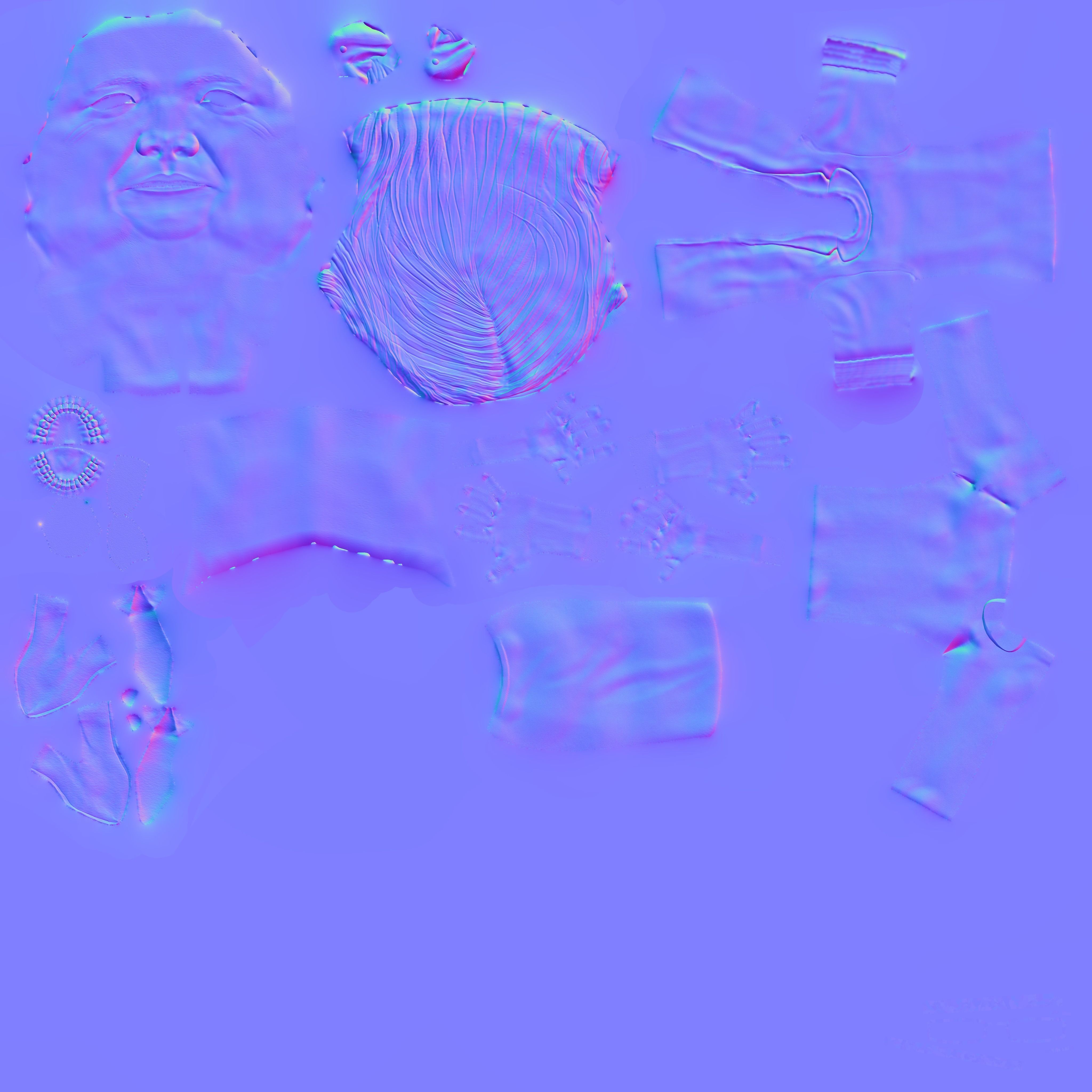 Elizabeth Warren caricature Free low-poly 3D model_16