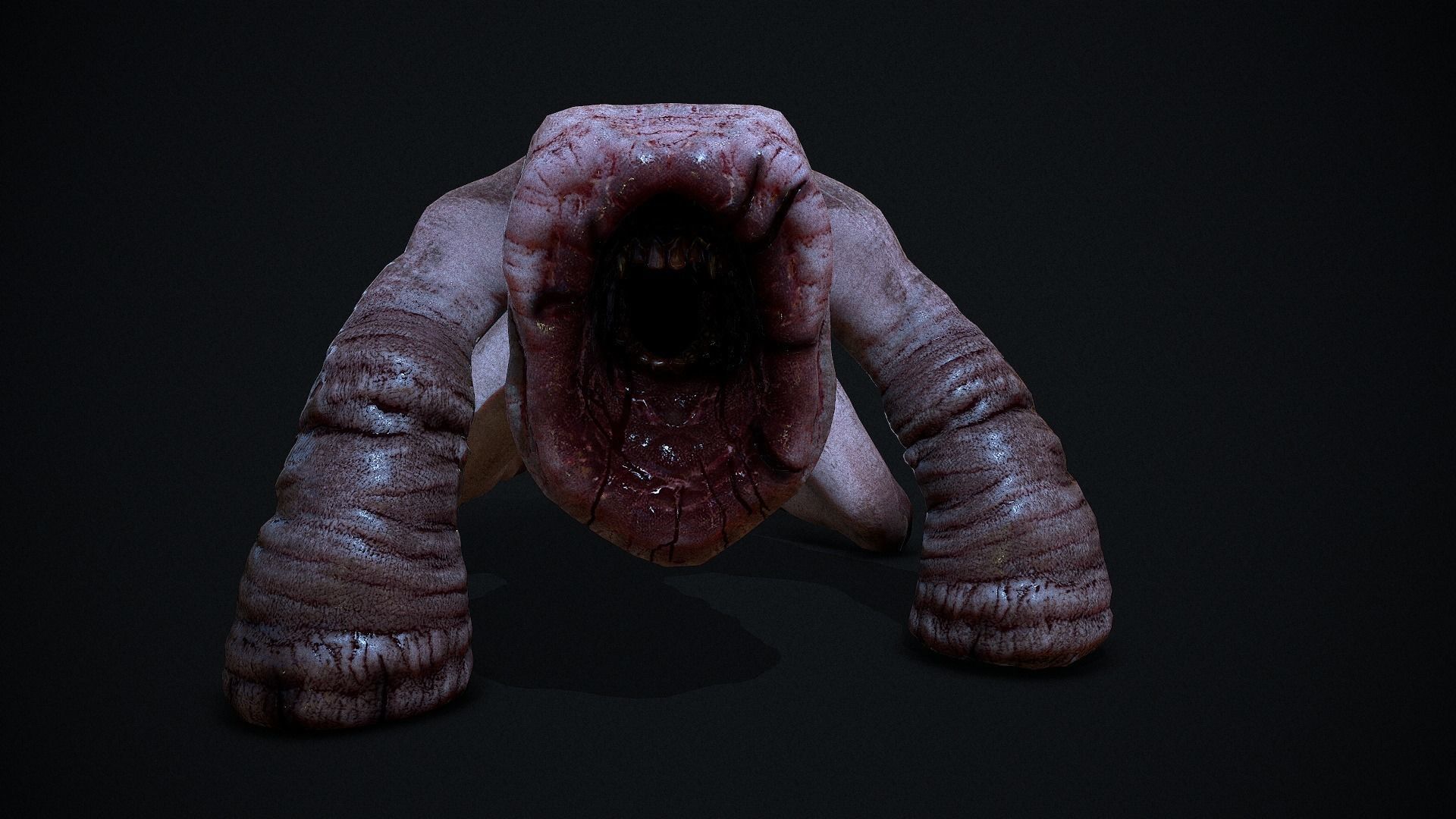 horror monster ANIMATED AAA Low-poly 3D model_3