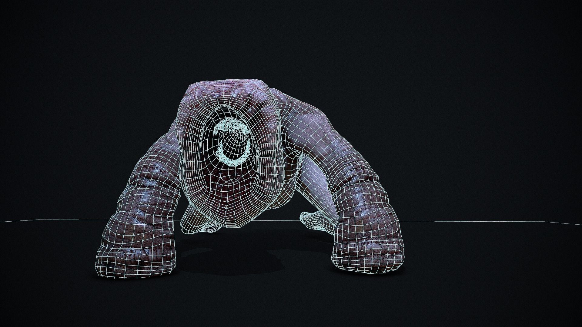 horror monster ANIMATED AAA Low-poly 3D model_7