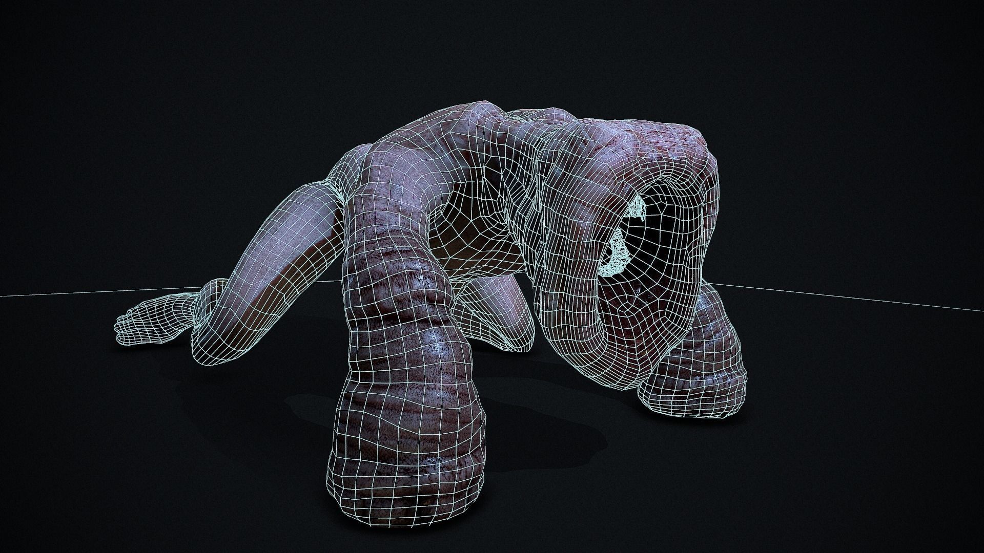 horror monster ANIMATED AAA Low-poly 3D model_6