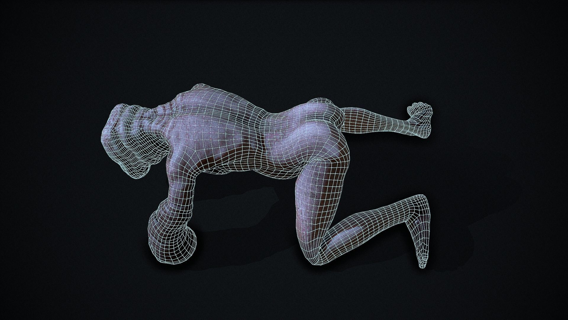 horror monster ANIMATED AAA Low-poly 3D model_8