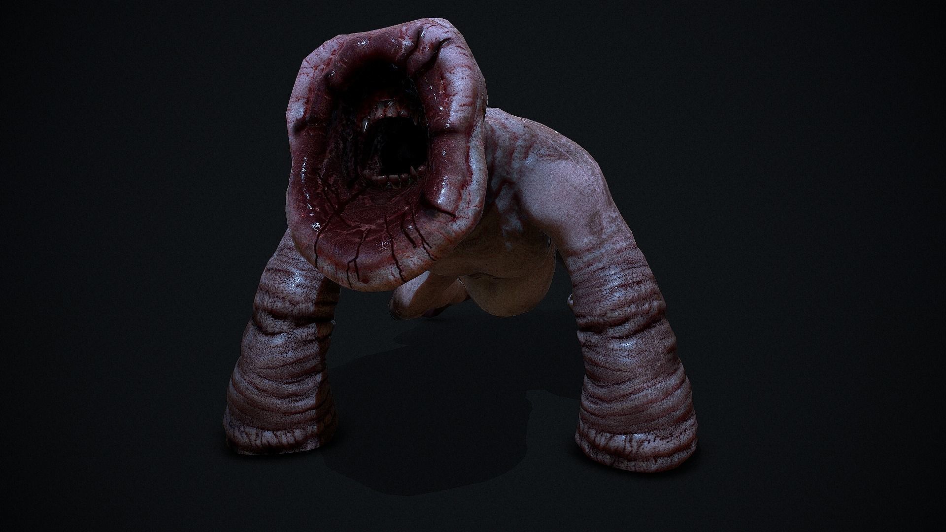 horror monster ANIMATED AAA Low-poly 3D model_5