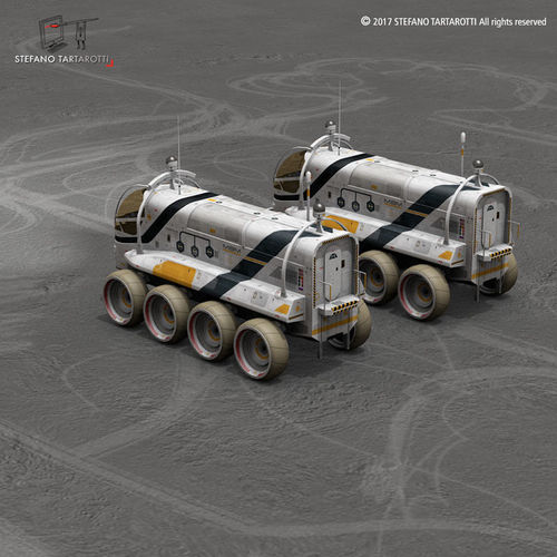 Moon or Mars rover 3D model