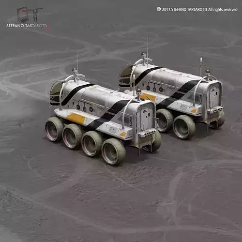 Moon or Mars rover 3D model
