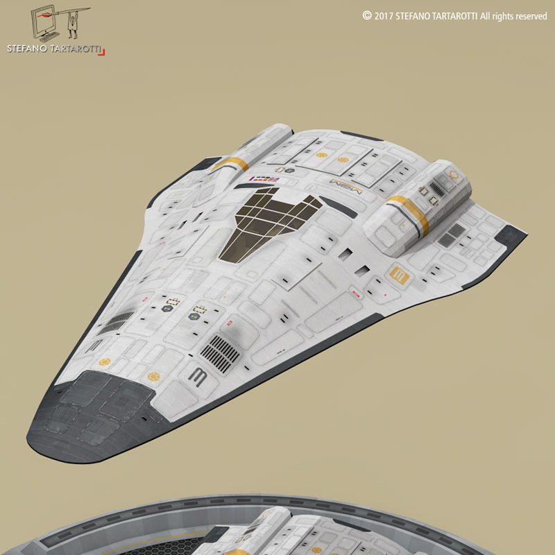 shuttle sci-fi 3D model_1