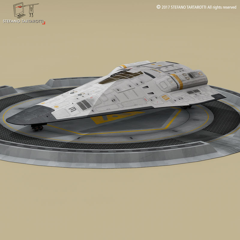 shuttle sci-fi 3D model_3