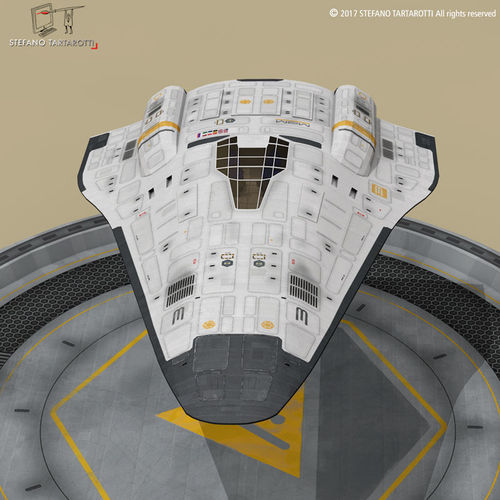 shuttle sci-fi 3D model