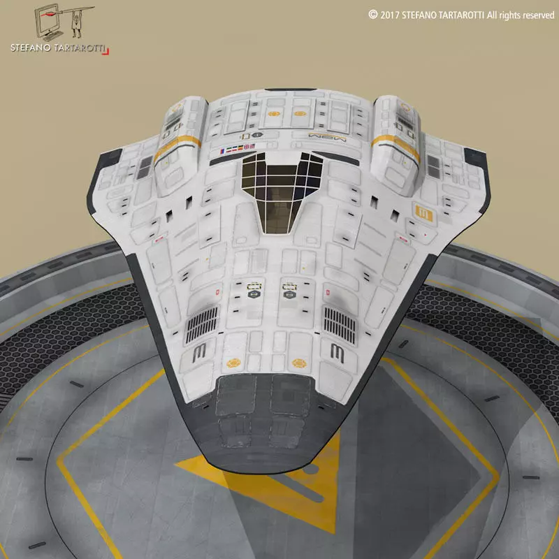 shuttle sci-fi 3D model_0