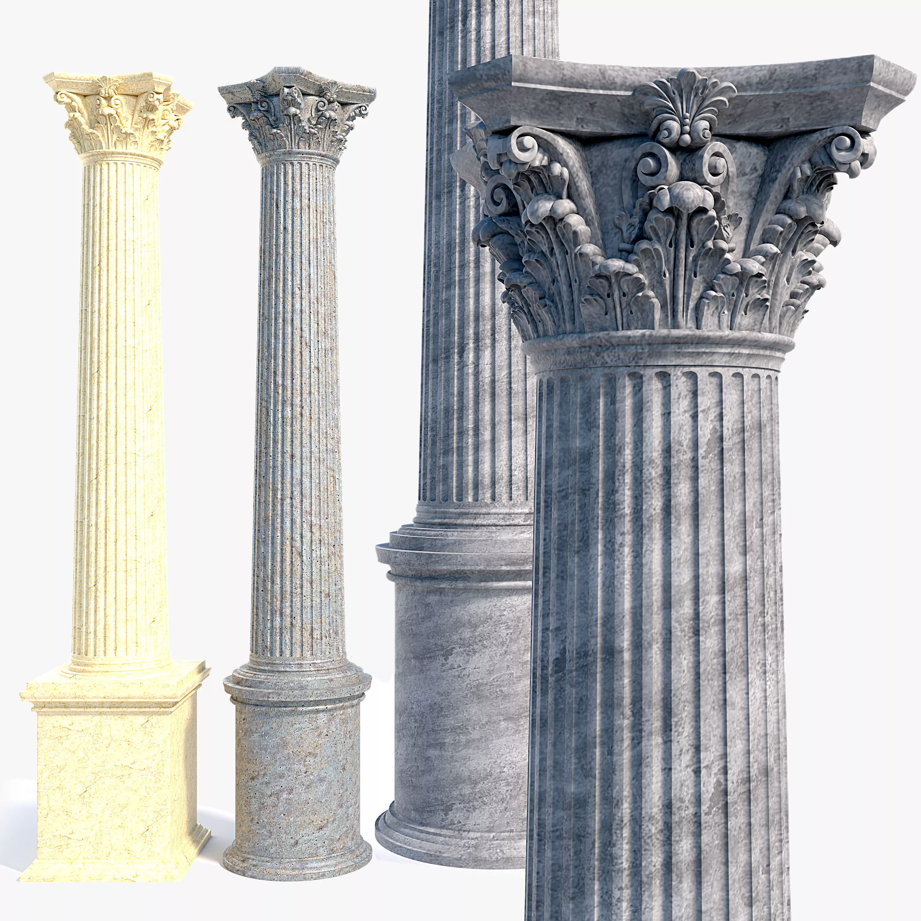 Column Capitel Low-poly 3D model