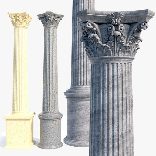 Column Capitel  Low-poly 3D model