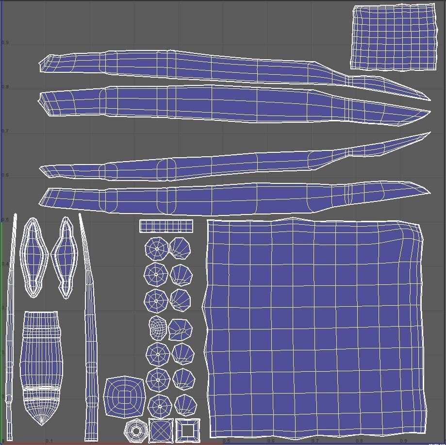 Pen And Paper Classic With Ink Bottle Low-poly 3D model_9