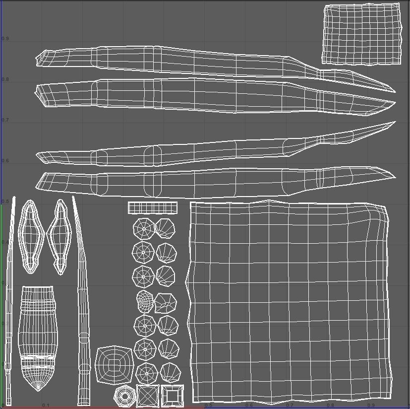 Pen And Paper Classic With Ink Bottle Low-poly 3D model_8