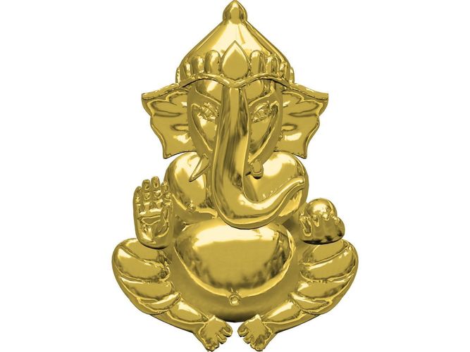 Ganeshji Pendent Gold Free 3D print model