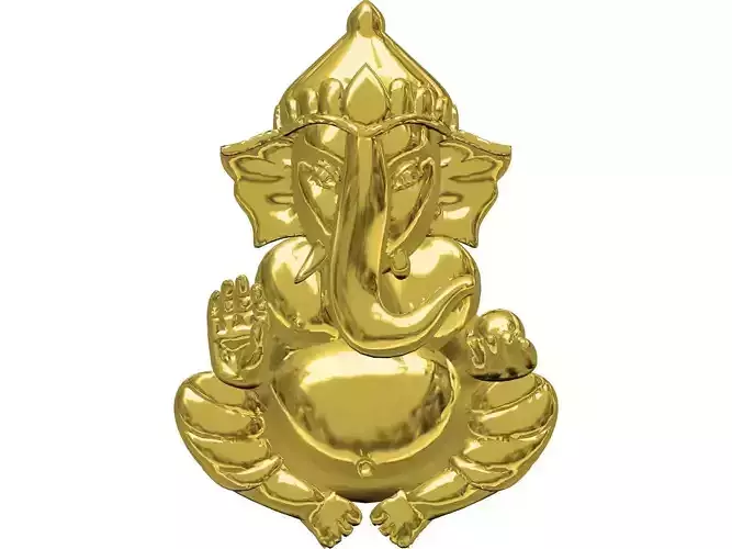 Ganeshji Pendent Gold Free 3D print model