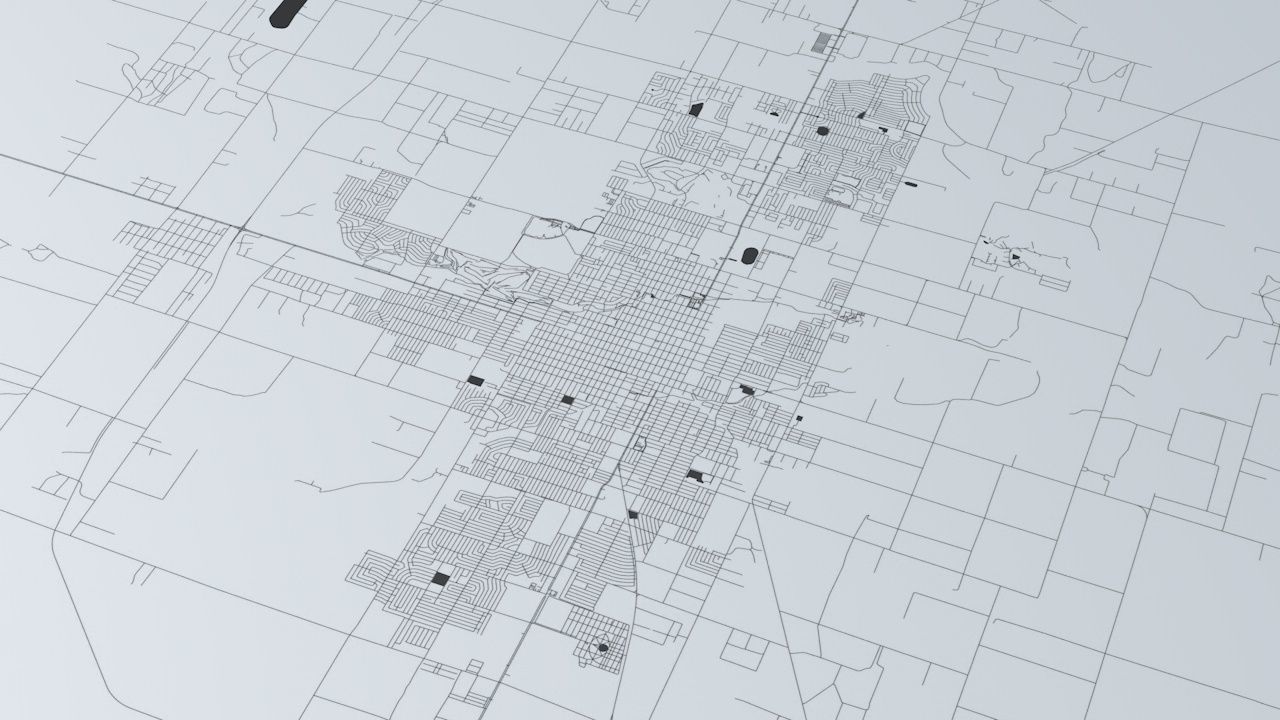 Roswell Road Network and Streets 3D model_3