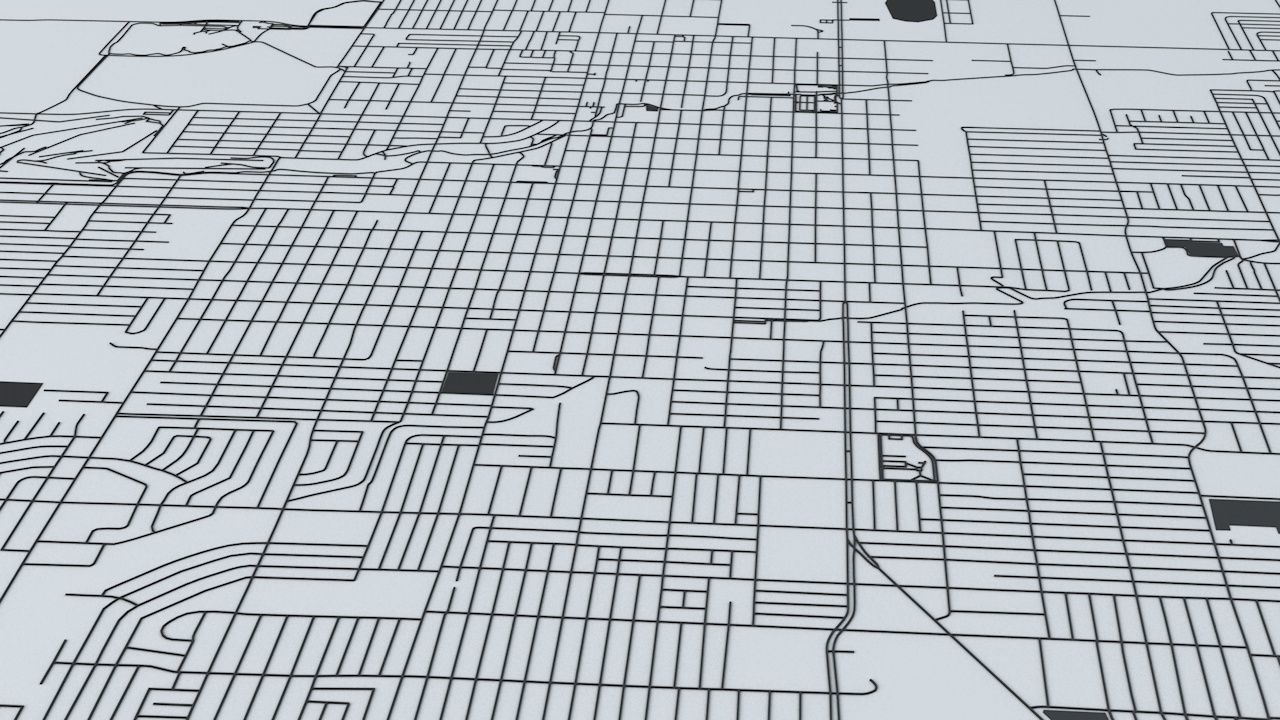 Roswell Road Network and Streets 3D model_4