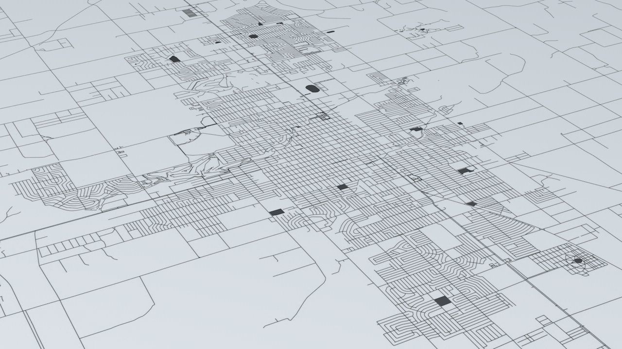 Roswell Road Network and Streets 3D model_2