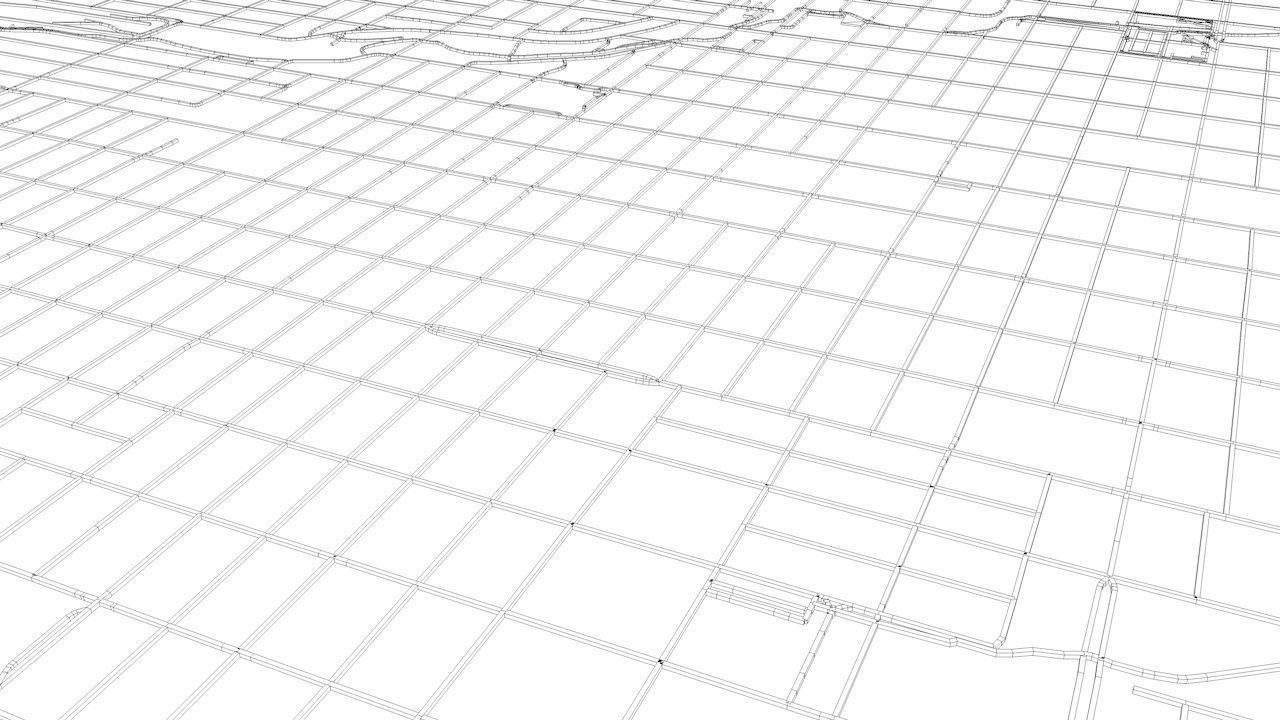 Roswell Road Network and Streets 3D model_8