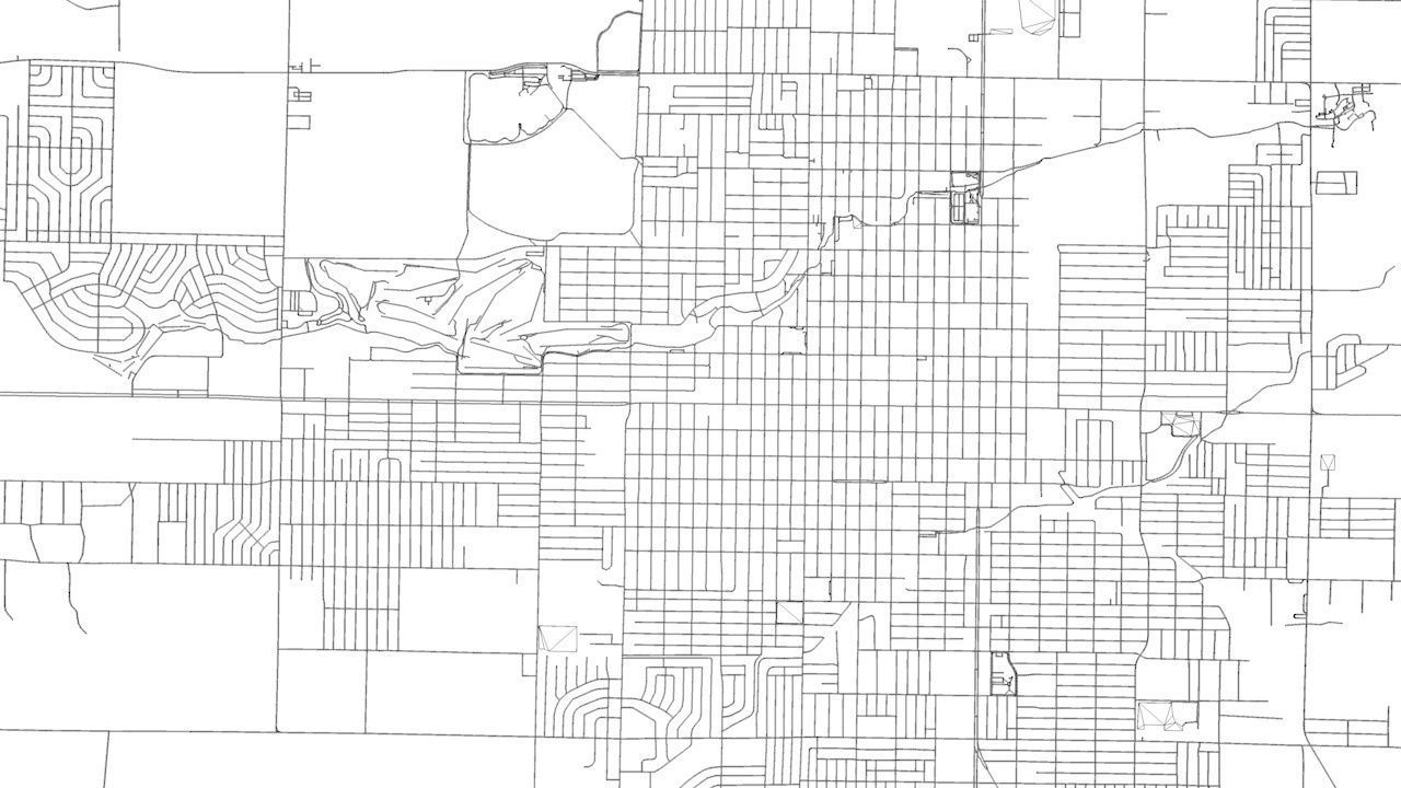 Roswell Road Network and Streets 3D model_7