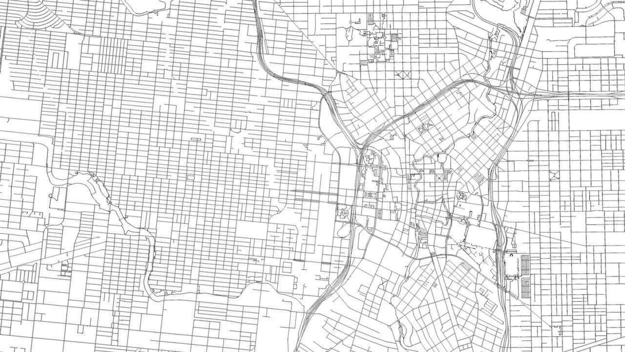 San Antonio Road Network and Streets 3D model_10