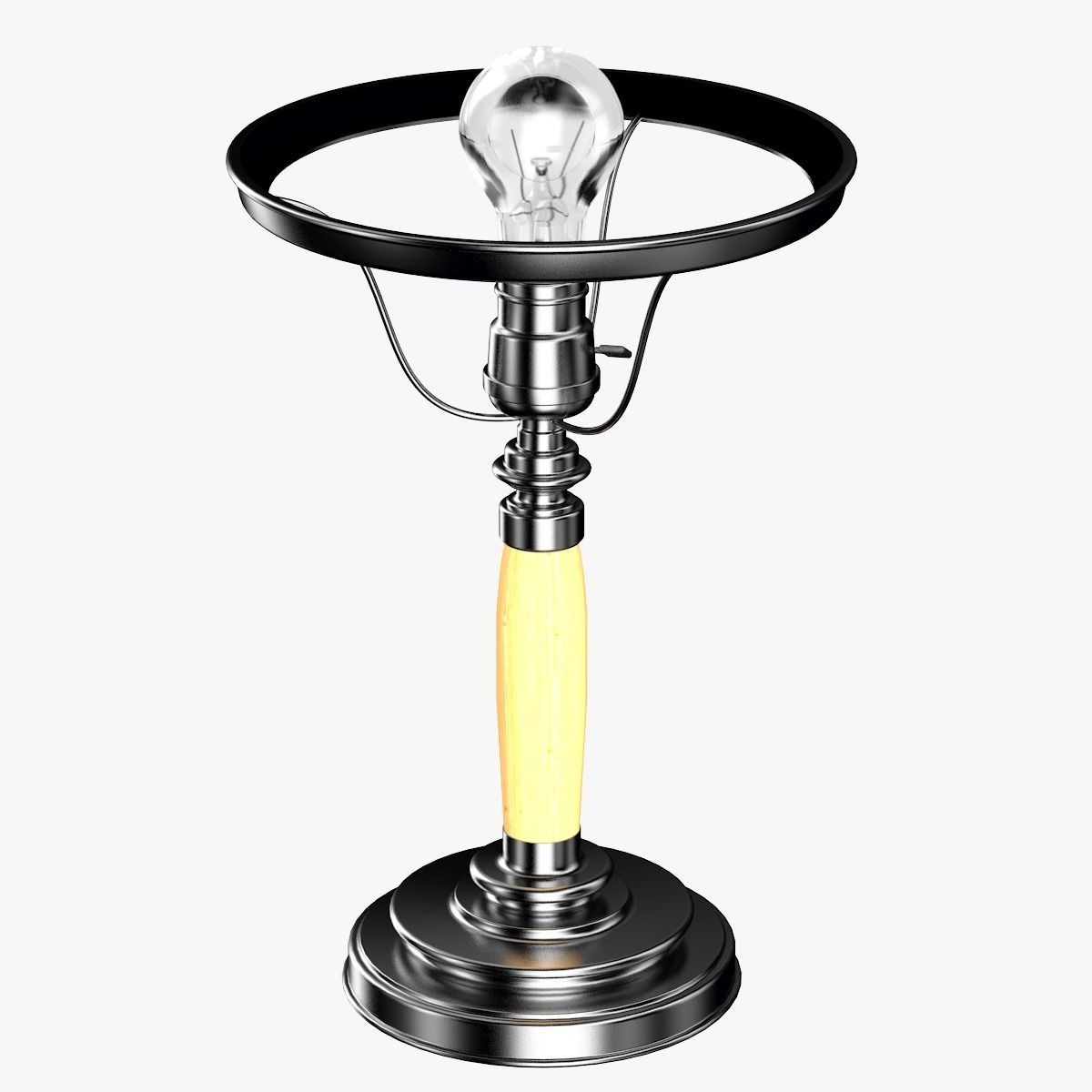 Table lamp with bowl shade - 2 3D model_1