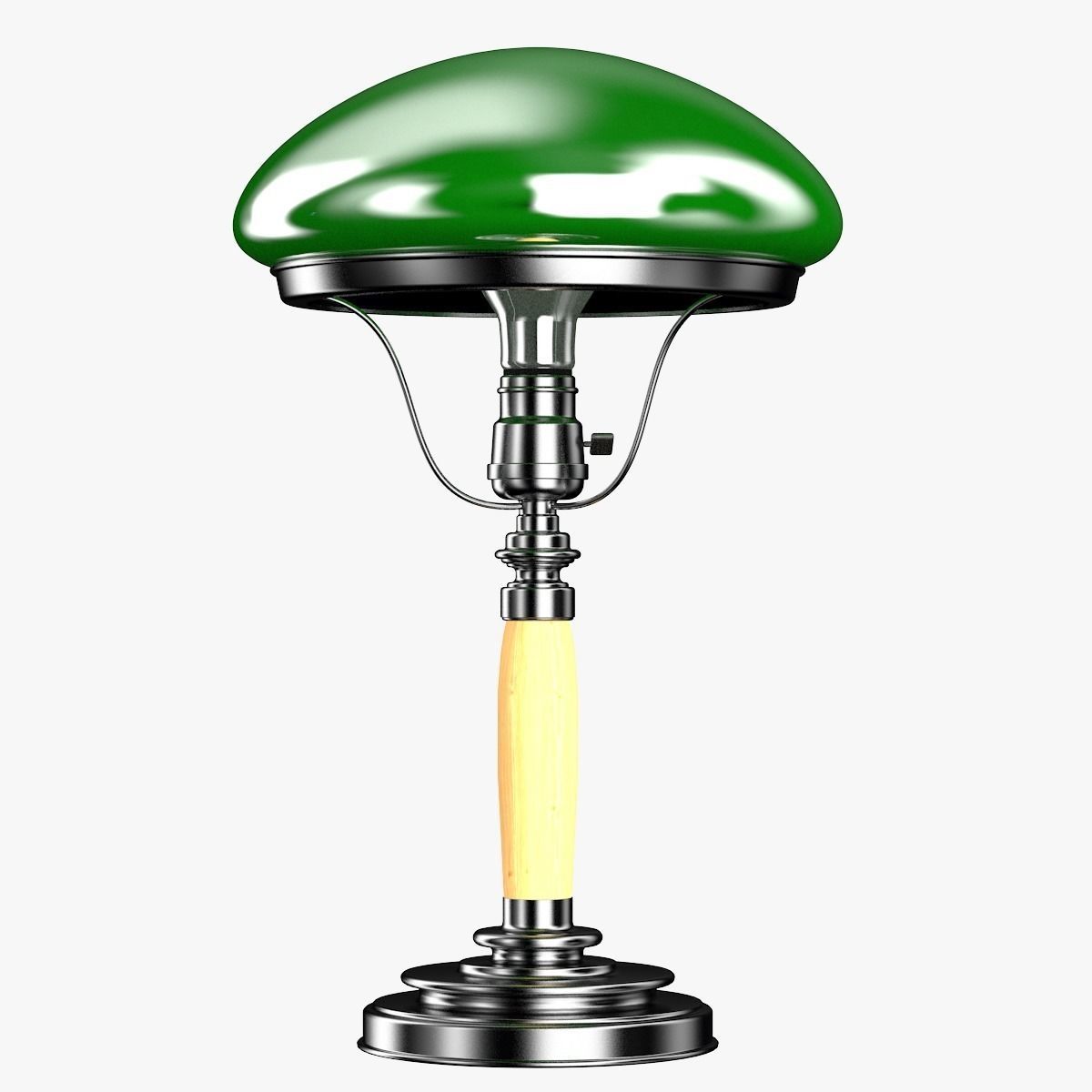 Table lamp with bowl shade - 2 3D model_0