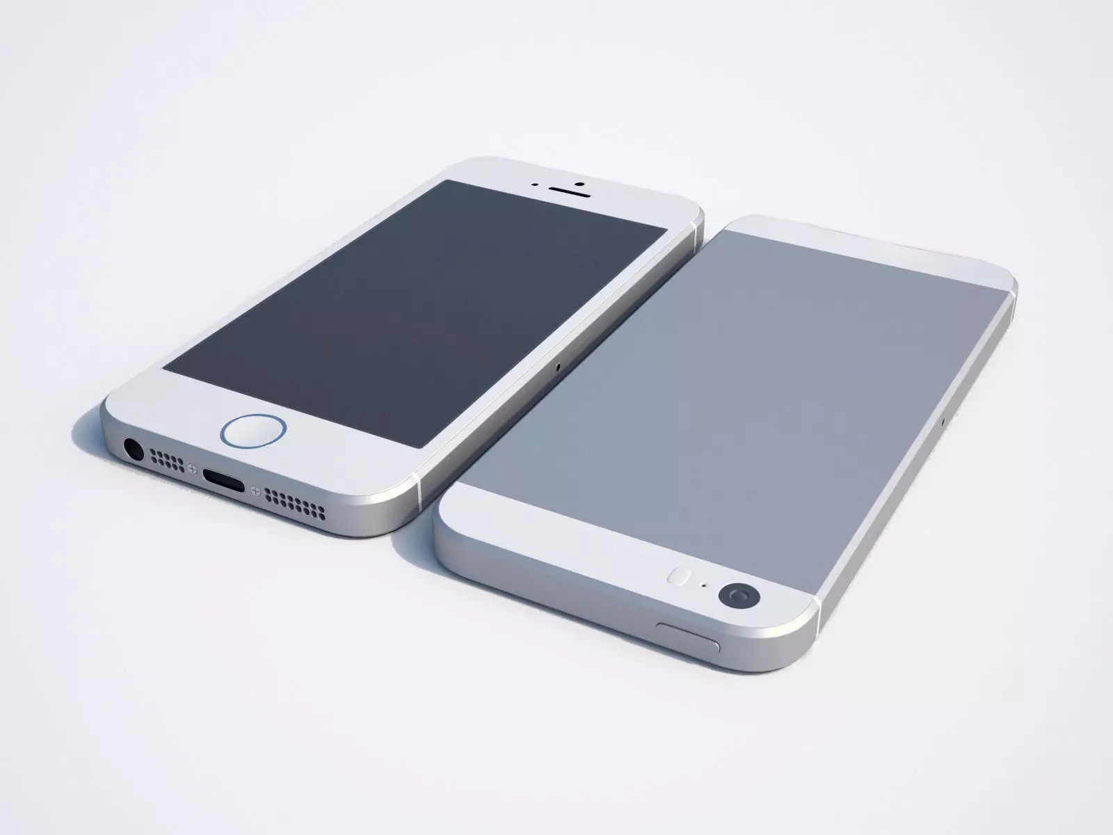 Smartphone two iphones 3D model_0