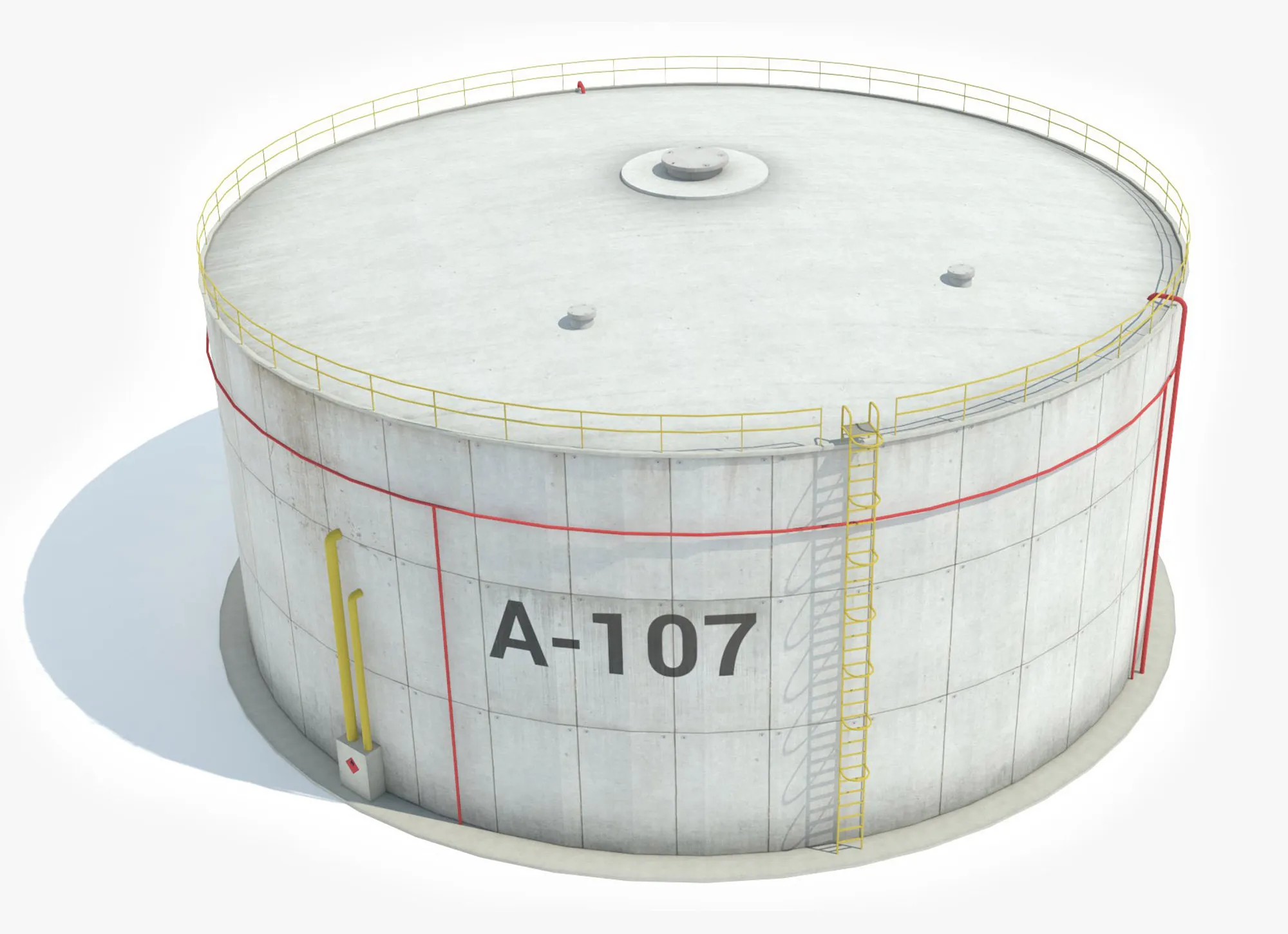 Storage Silo Low-poly 3D model