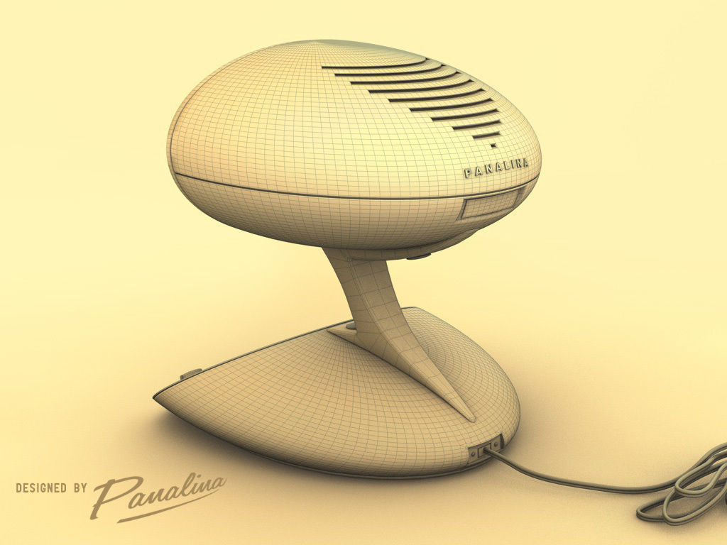 Vintage Computer Alien design 1955 - c4d fbx 3ds 3D model_4