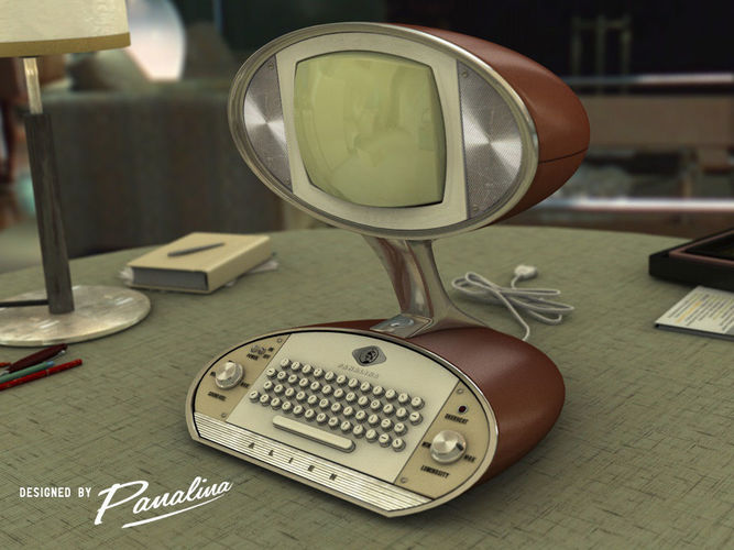 Vintage Computer Alien design 1955 - c4d fbx 3ds 3D model