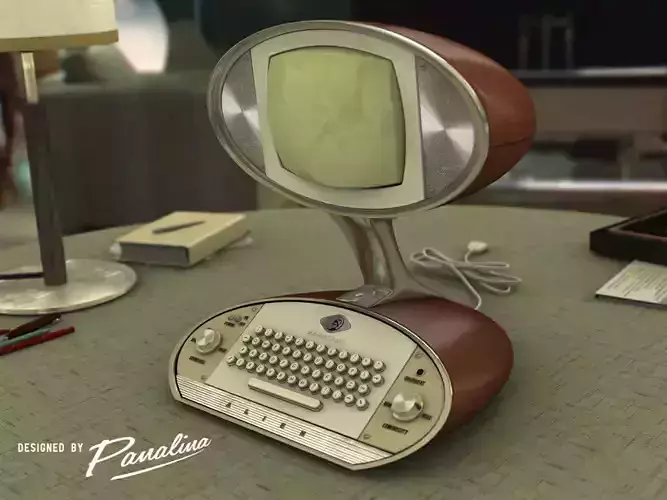 Vintage Computer Alien design 1955 - c4d fbx 3ds 3D model