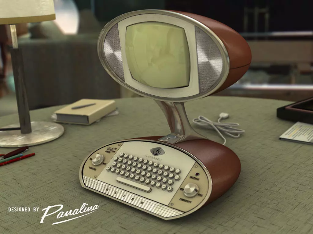 Vintage Computer Alien design 1955 - c4d fbx 3ds 3D model_0