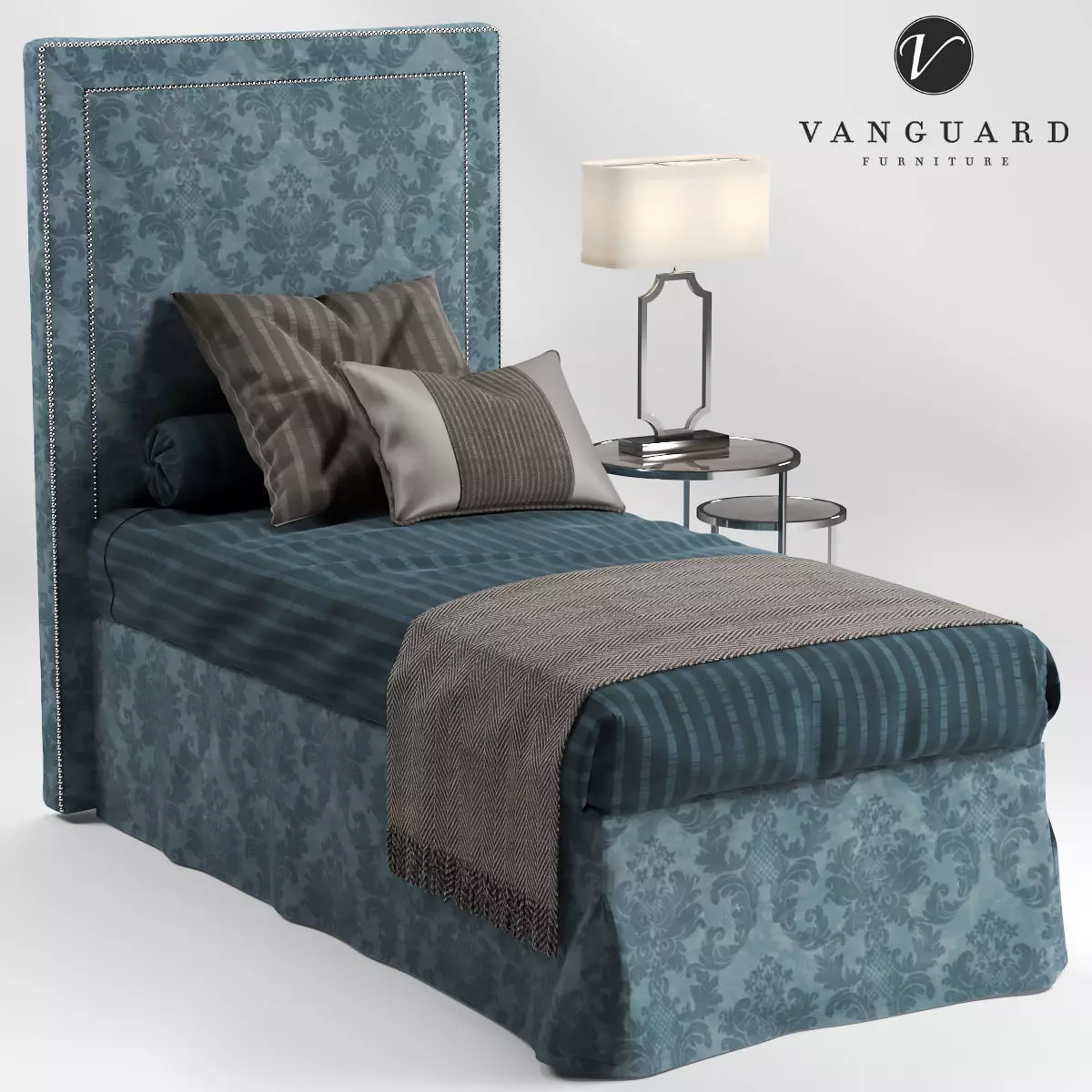 VANGUARD Furniture HILLARY single bed 3D model_0