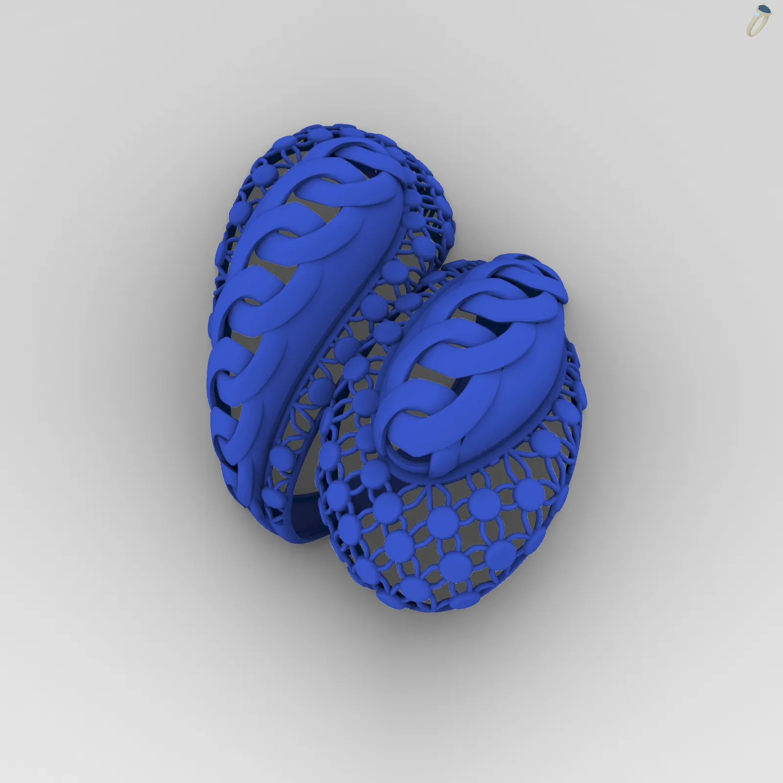 free Luxury Ring RG102 STL CAD Model for Resin Printing Free 3D print model