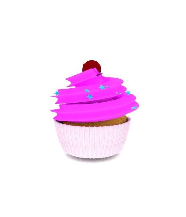 cupcake 3D model_1