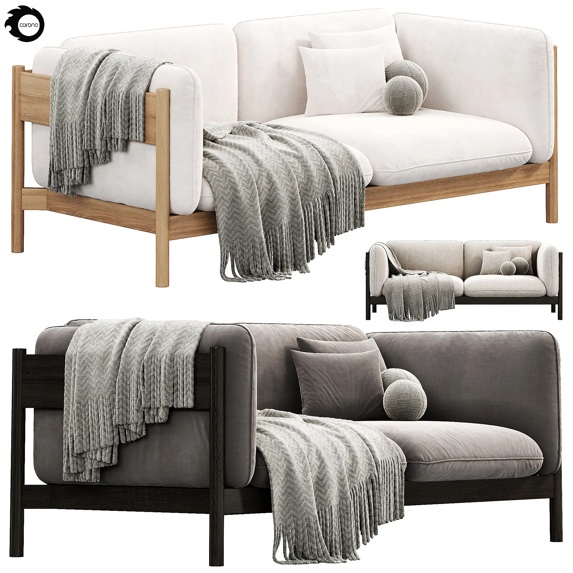 ARBOUR 2 SEATER Sofa 3D model