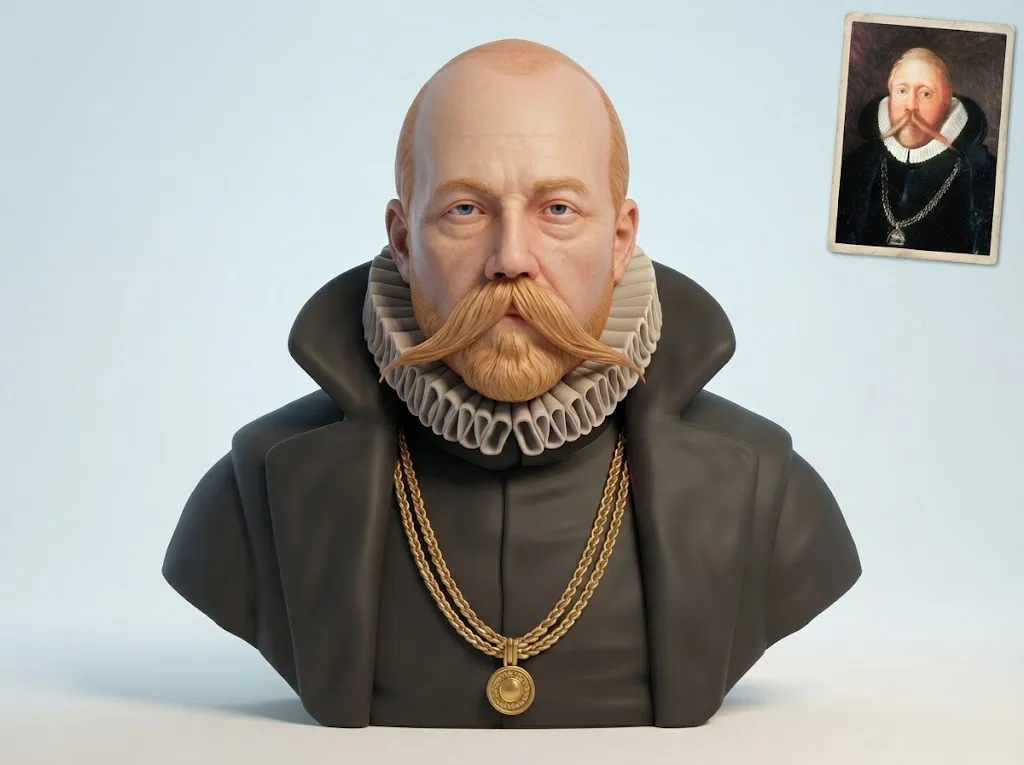 Tycho Brahe 3D Printable Bust 3D print model