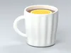 3D model Lemon Tea in Ribbed White Mug VR / AR / low-poly | CGTrader