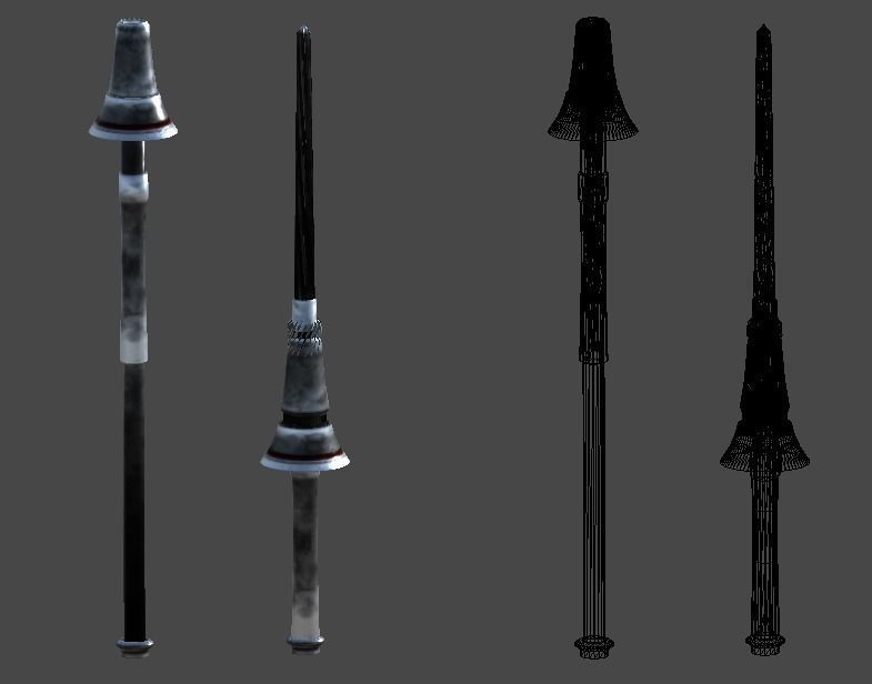Reims1 two swords Low-poly 3D model_8