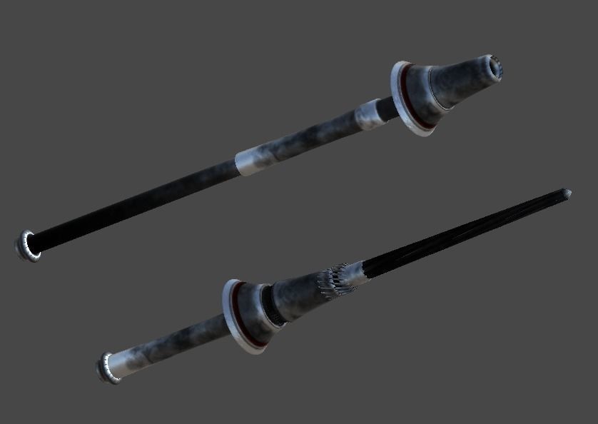 Reims1 two swords Low-poly 3D model_0