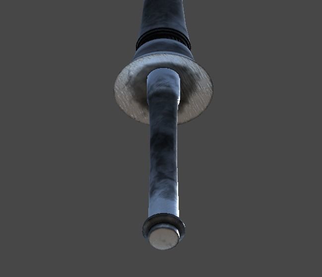 Reims1 two swords Low-poly 3D model_4