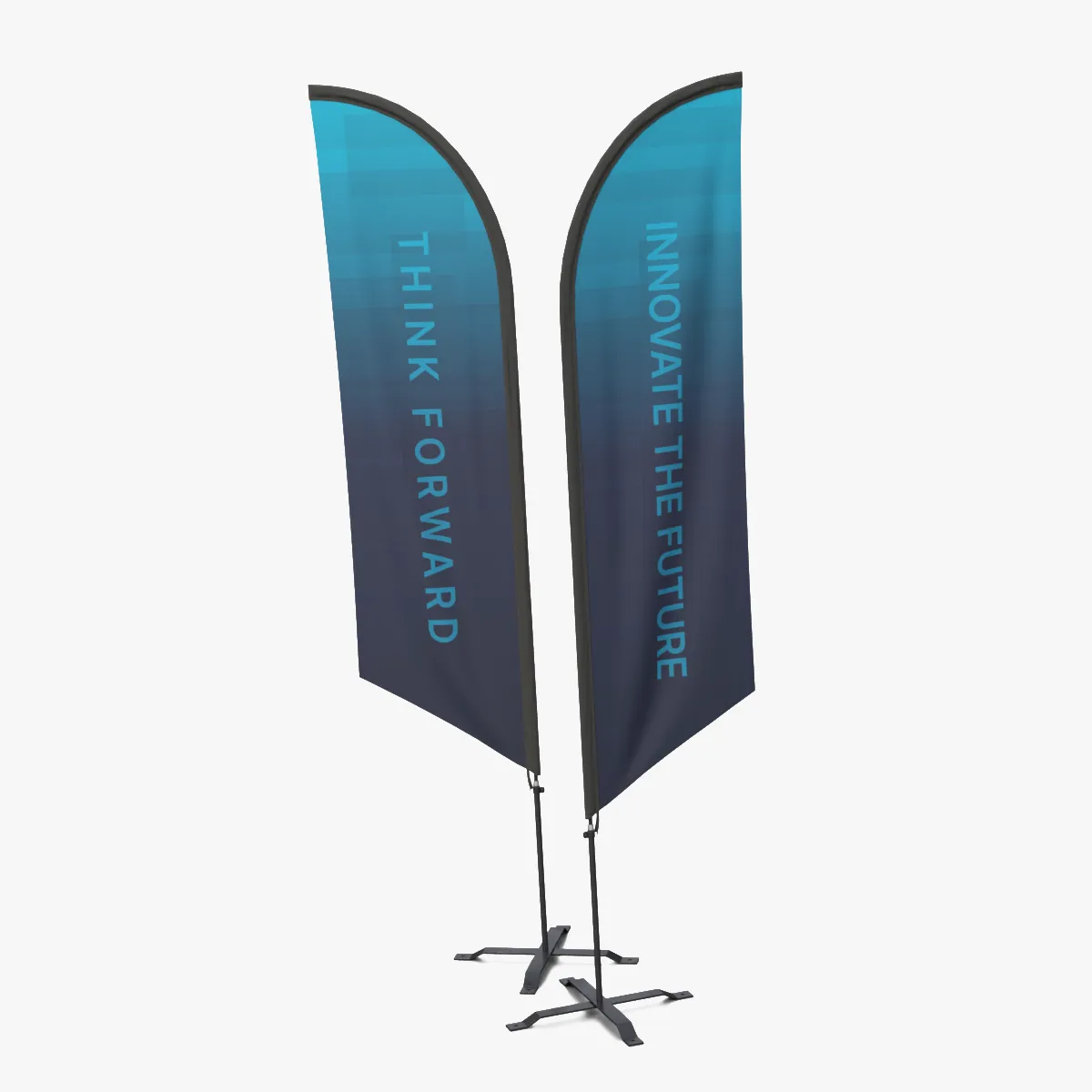 Feather Flag - Customizable Banner Low-poly 3D model