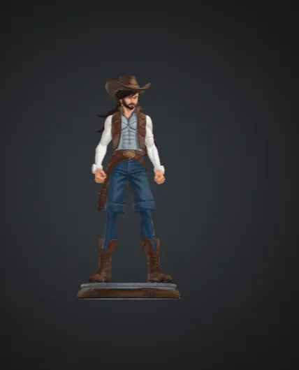 Cowboy Warrior Figurine 3D print model