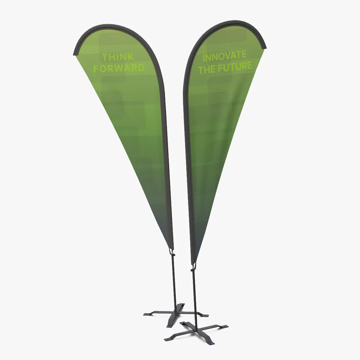 Feather Flag - Customizable Teardrop Banner Low-poly 3D model