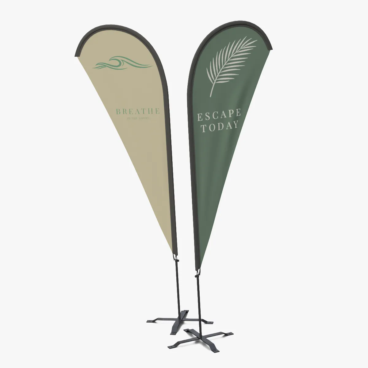 Feather Flag - Resort and Beach Custom Banner Low-poly 3D model