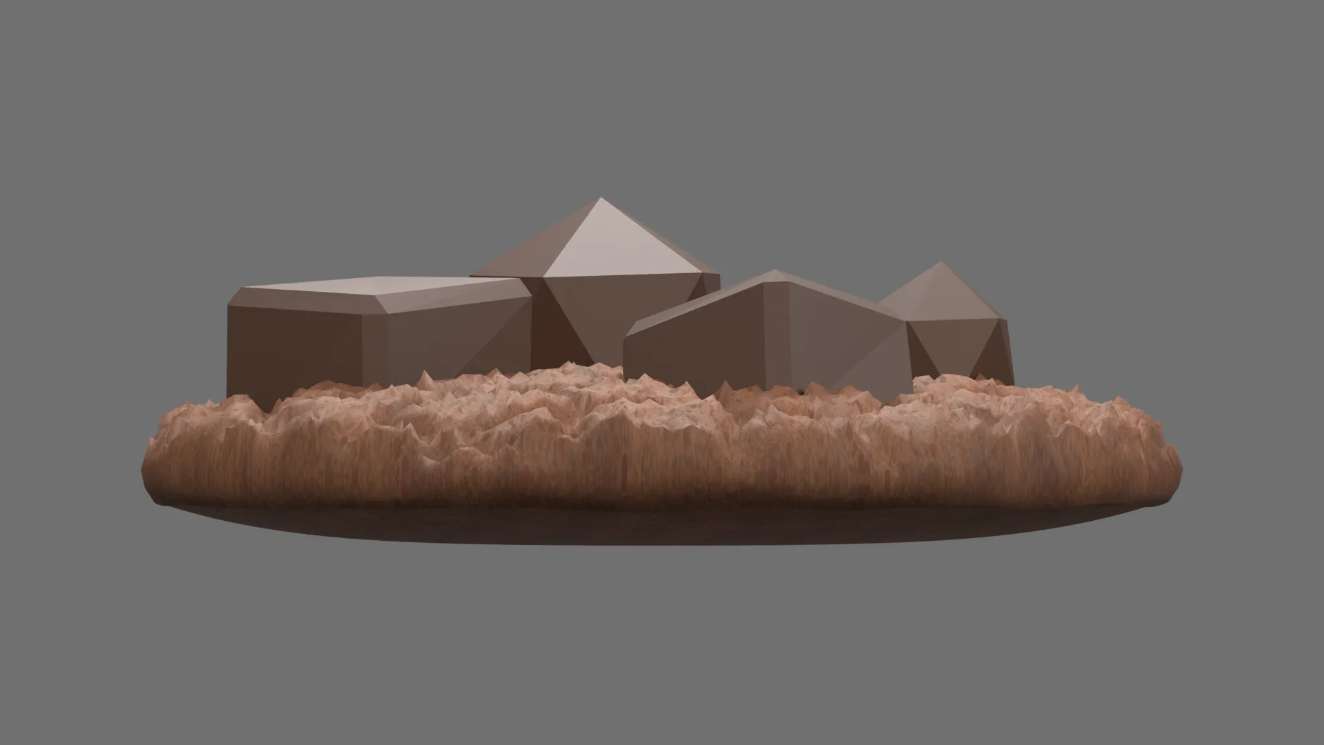 Chocolate Cookie with Large Chocolate Chunks Low-poly 3D model