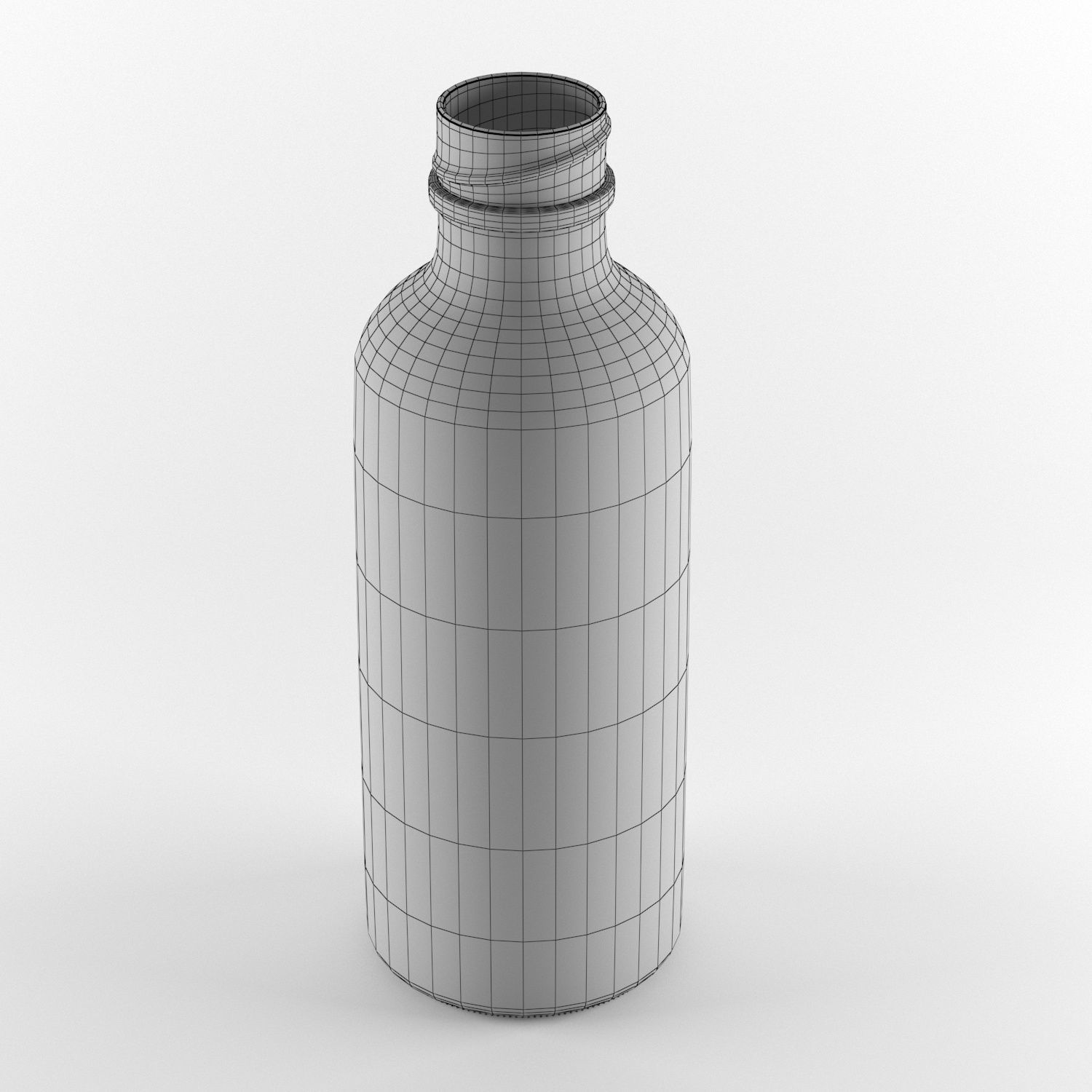 Bottle Amber Glass 3D model_3